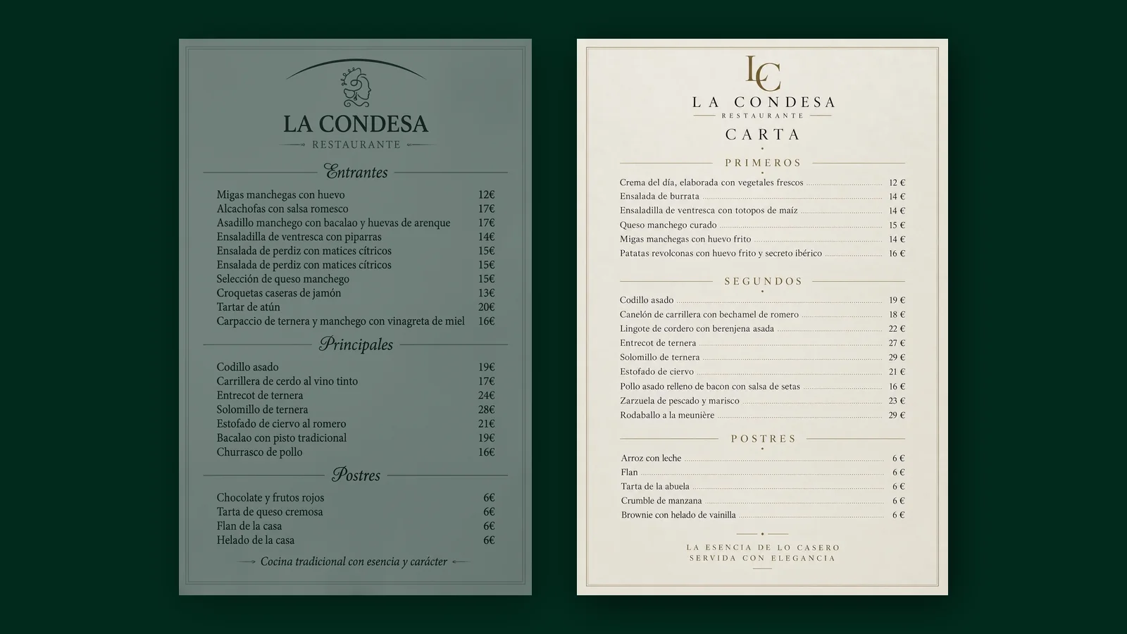 La Condesa, nueva carta en Orgaz: qué entra y a qué precio